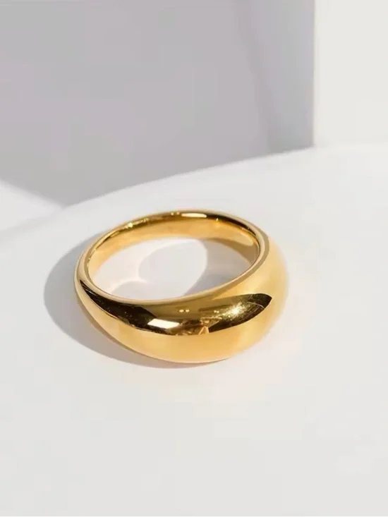 SIZE 8 | 18K Gold Plated Chunky Dome Ring - Picture 7 of 11